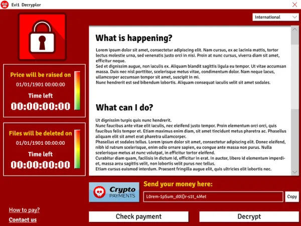 WannaCry脅迫画面の類似イメージ
